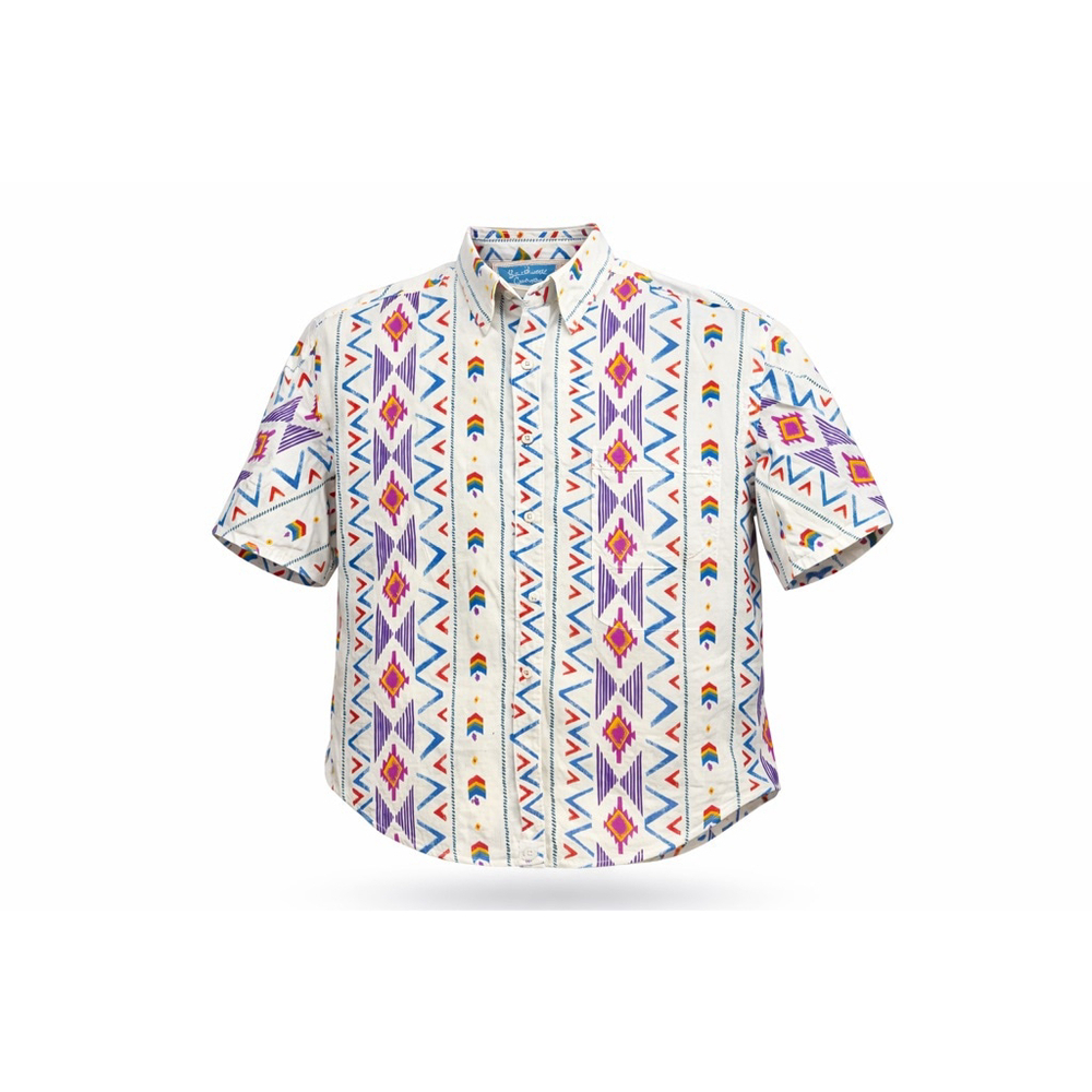 Vintage 90s Southwest Canyon Women's Button Down Geometric Shirt Size L​